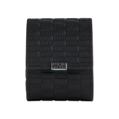 Kithmas Monogram Saffiano Leather Single Watch Roll "Black"