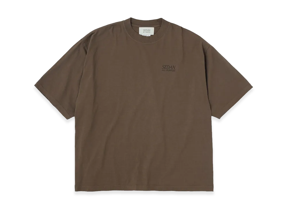 SEDAN ALL-PURPOSE Garment Dyed S/S Tee "Dark Brown"