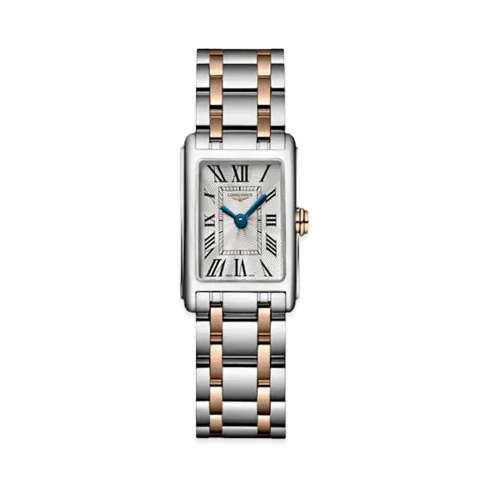 Longines Dolcevita 17.70 x 27.00 mm "Silver Franke/Stainless Steel/Pink Gold Crown" L5.258.5.71.7