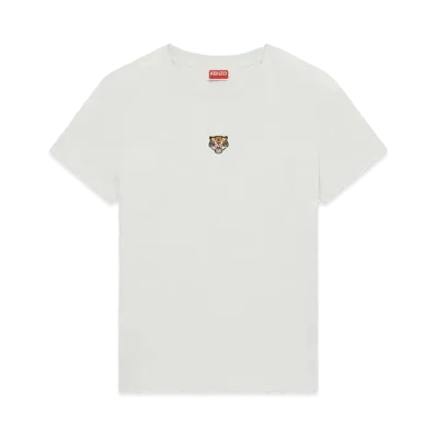 KENZO 'LUCKY TIGER' Embroidered Classic T-shirt "Pale Grey"