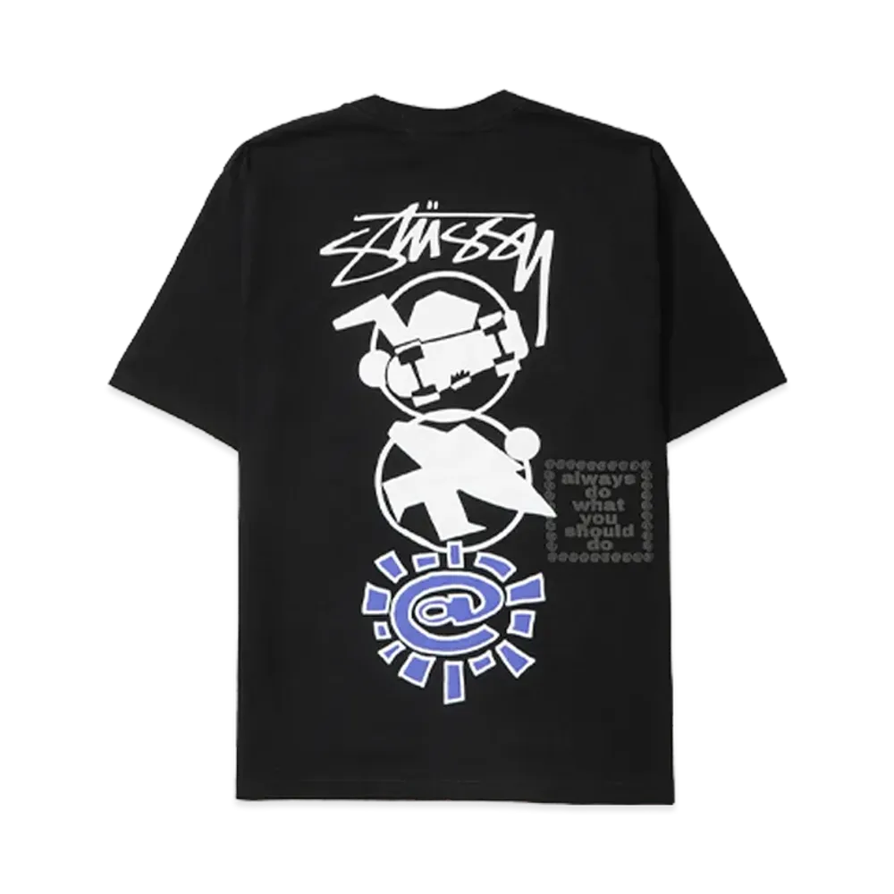 Stussy x Always Do What You Should Do Stack Tee "Black"