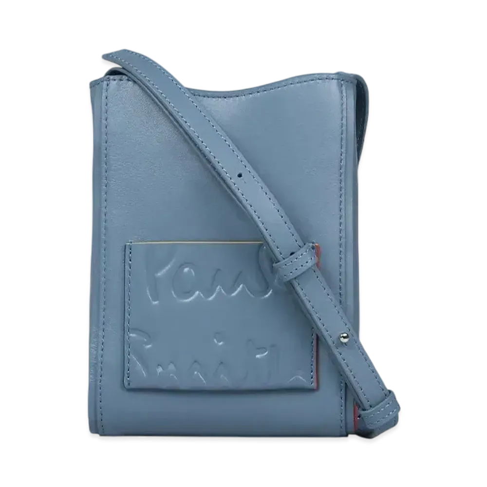 Paul Smith Branded Color Edge Crossbody Bag "LightBlue"
