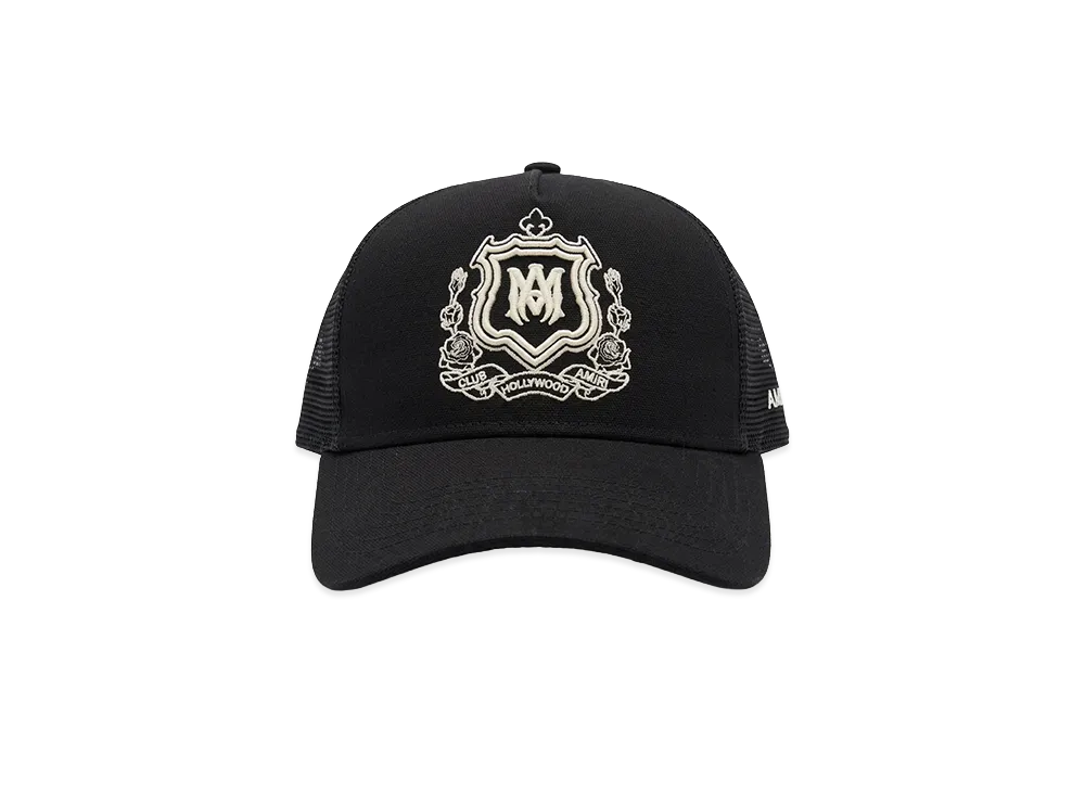 AMIRI MA Crest Trucker Hat "Black"