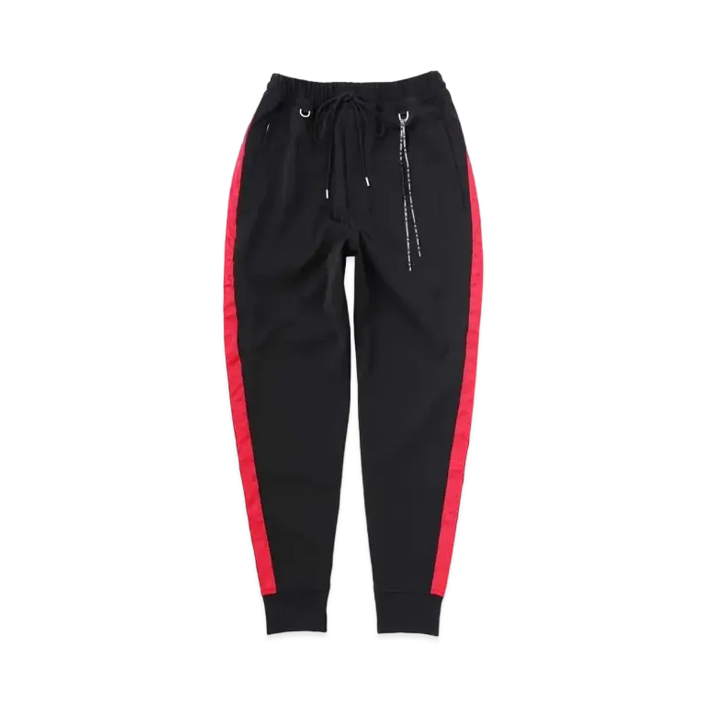 mastermind JAPAN Regular Side Line Track Pants "Black Red"