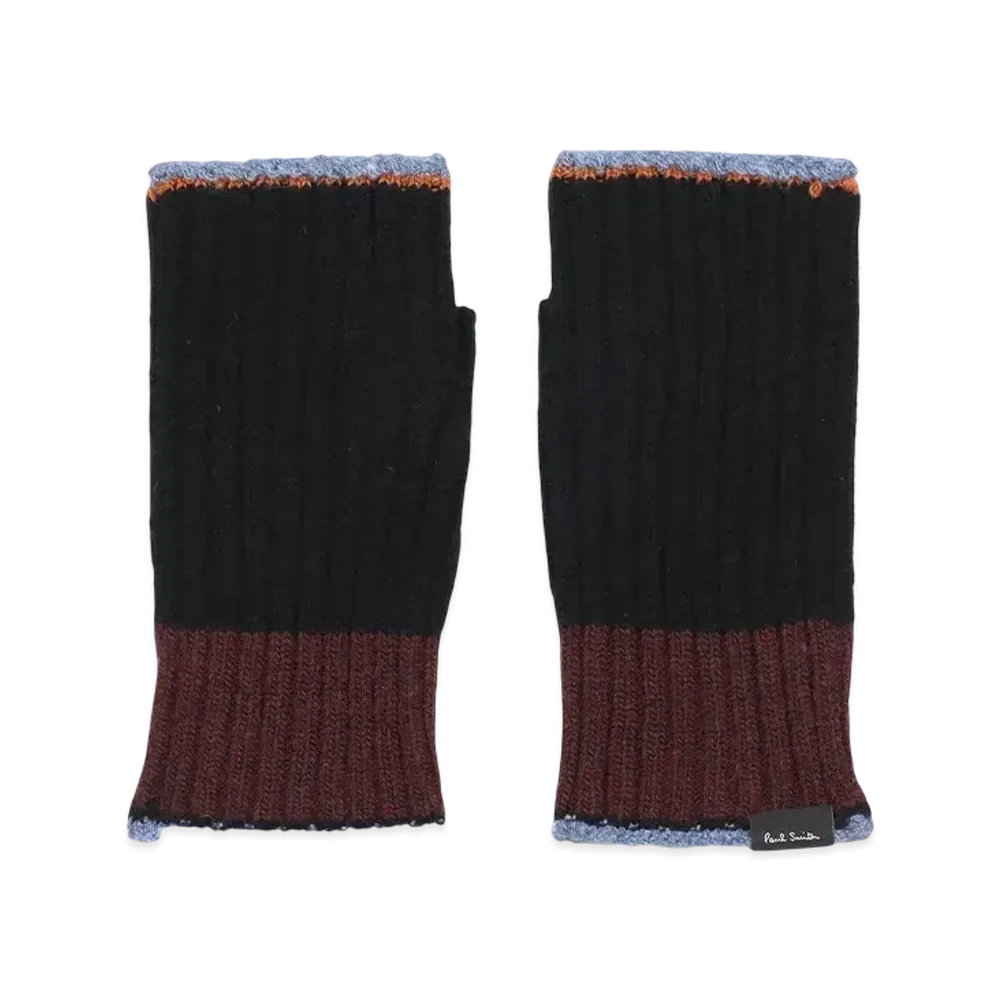 Paul Smith Contrast Color Half Gloves "Black"