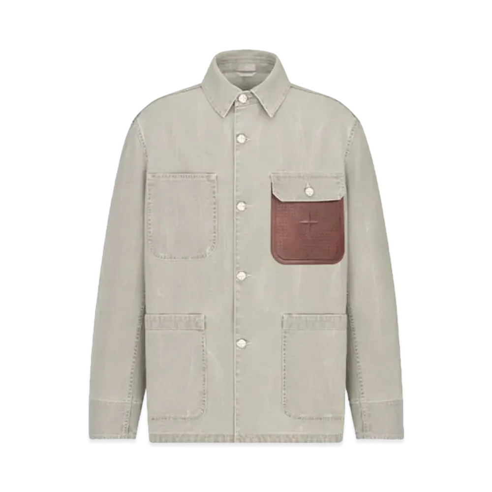 Dior x Stone Island Long Jacket Cotton Canvas "Gray"