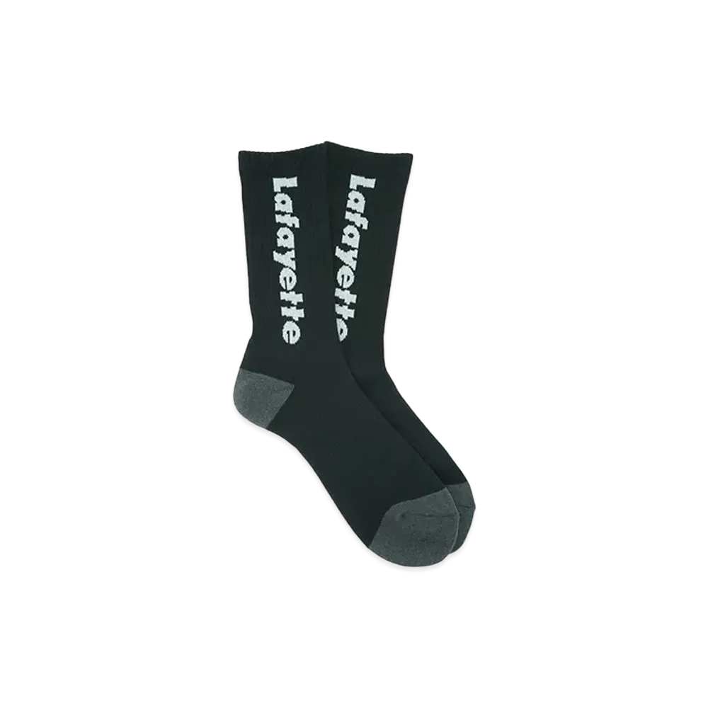 LFYT LAFAYETTE LOGO CREW SOCKS "BLACK"