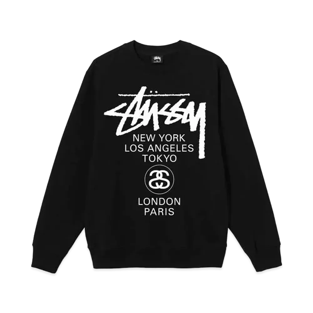 Stussy WORLD TOUR CREW "Black"