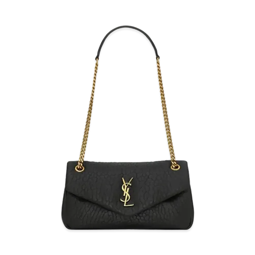 Saint Laurent Calypso Small in Grained Lambskin "Black"