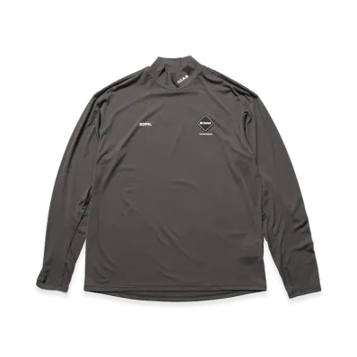 F.C.Real Bristol L/S Mockneck Top "Charcoal Gray"