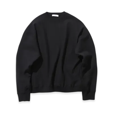 ATON Garment Dyed Urake Oversized Sweatshirt "Black"