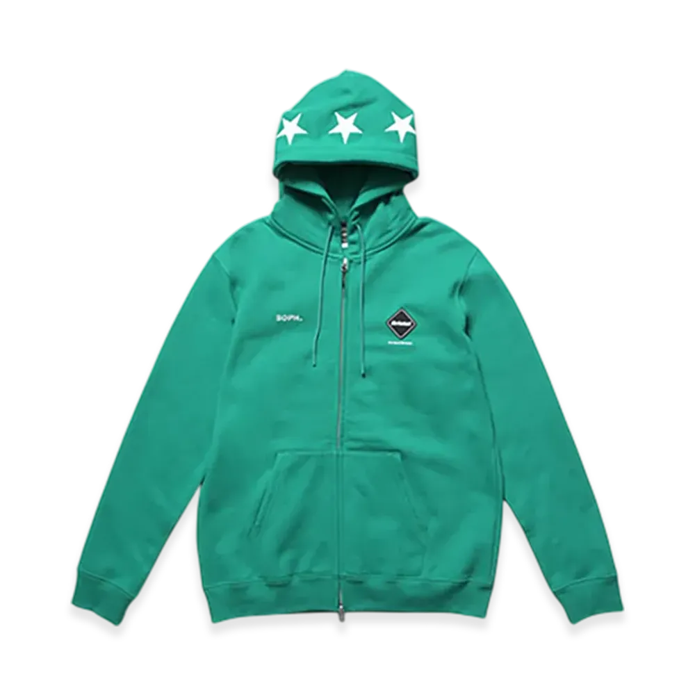 F.C.Real Bristol 5-Star Zip-Up Sweat Hoodie "Green"