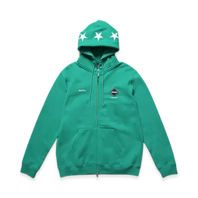 F.C.Real Bristol 5-Star Zip-Up Sweat Hoodie "Green"