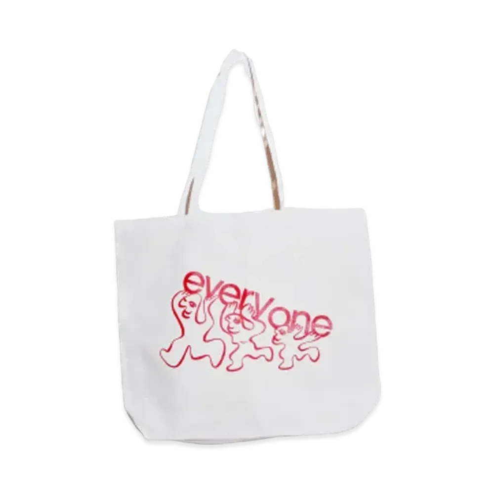 everyone Vincent Tote Bag "Natural/Red"