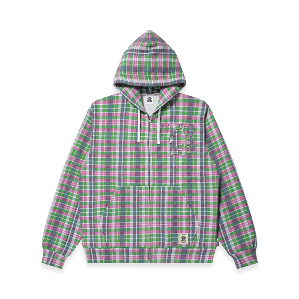 BlackEyePatch Big B Checked Zip Hoodie "Pink"