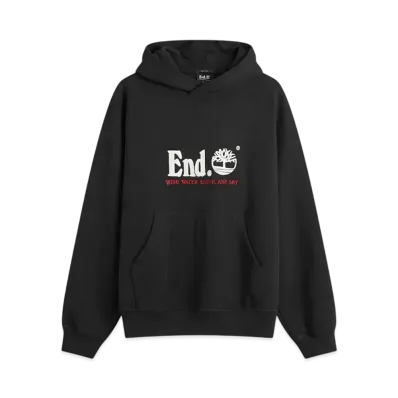 END. x Timberland Logo Hoodie "Black"