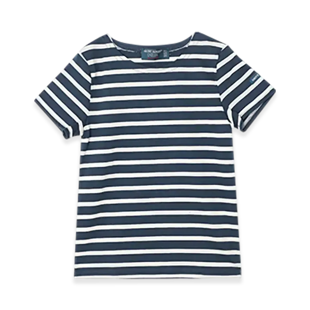 SAINT JAMES Crewneck T-shirt Levant (Kids) "Marine Ecru"