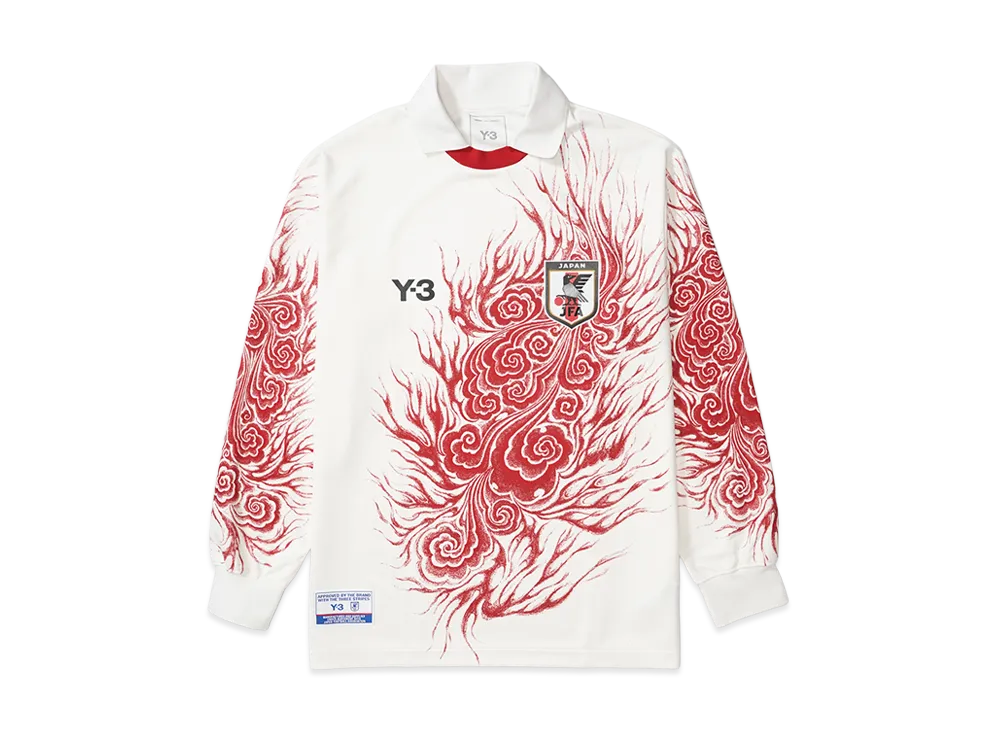 adidas Y-3 Japan National Football Team CW Long Sleeve T-Shirt "Core White/Team Power Red" JC7572