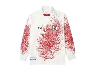 adidas Y-3 Japan National Football Team CW Long Sleeve T-Shirt "Core White/Team Power Red" JC7572