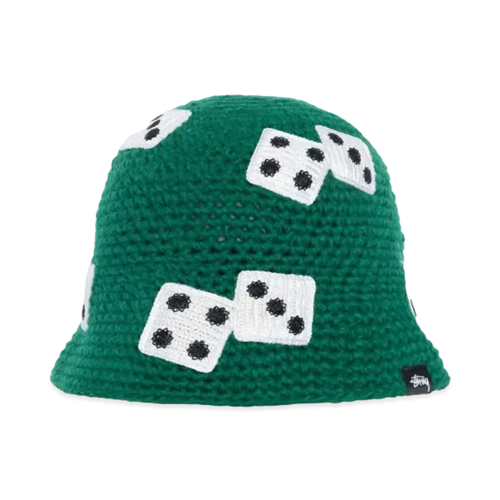 Stussy Bucket Hat Dice Knit "Green"