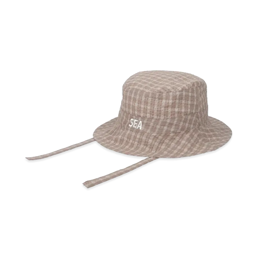 WIND AND SEA Plaid Logo Hat "Brown"