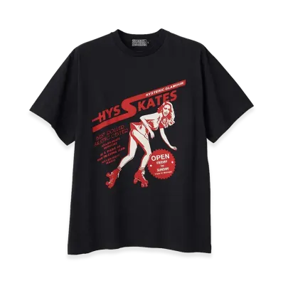 HYSTERIC GLAMOUR HYS Skates Tee "Black"