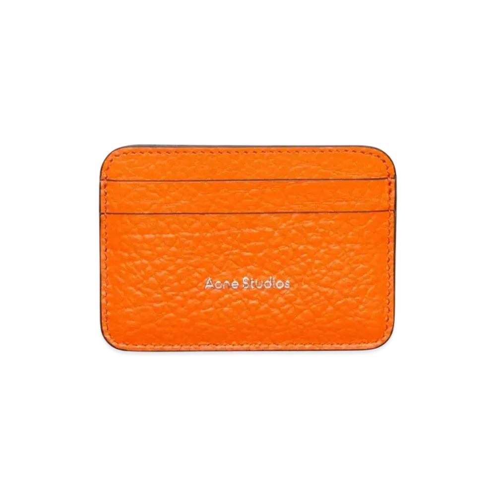 Acne Studios Leather Card Holder "Bright Orange"