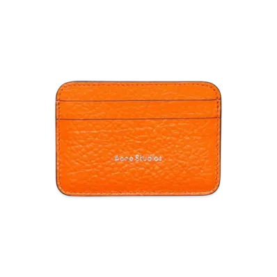 Acne Studios Leather Card Holder "Bright Orange"