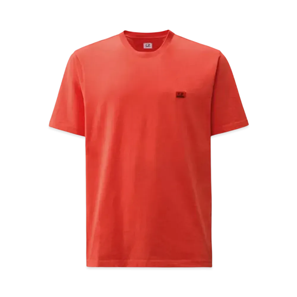 C.P. Company 30/1 Jersey Logo Patch T-Shirt "Poinciana Orange"