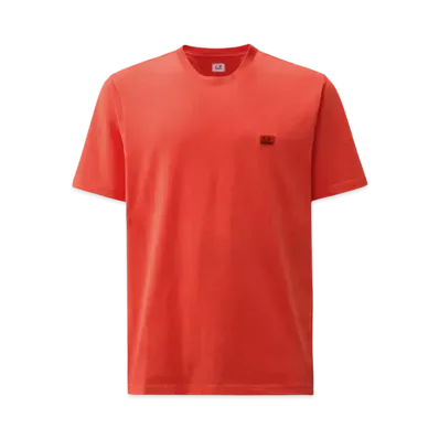 C.P. Company 30/1 Jersey Logo Patch T-Shirt "Poinciana Orange"