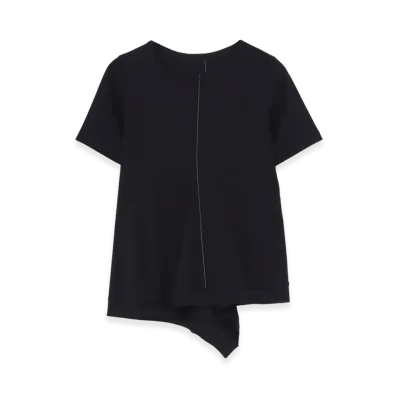 Yohji Yamamoto Smooth Crew Neck Short Sleeve "Black"