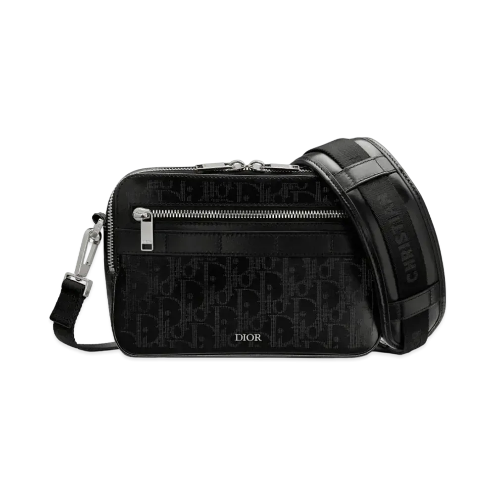 Dior Safari Messenger Bag Dior Oblique Galaxy Leather "Black"