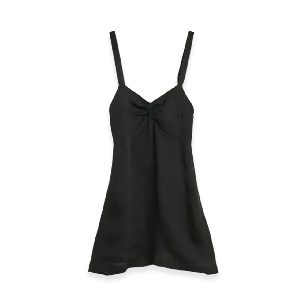 OUR LEGACY Women's Apron Dress "Noir Stripe Sheer Viscose Silk"