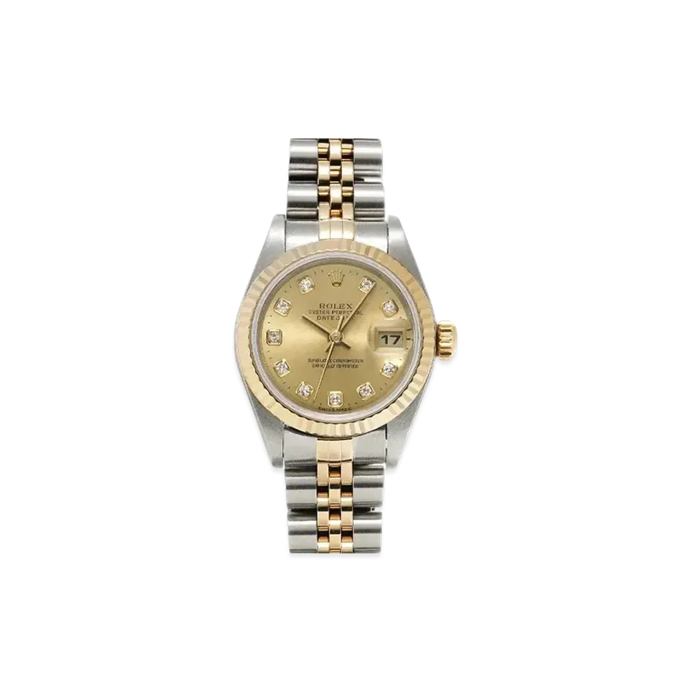ROLEX Lady-Datejust 10P Diamonds "Champagne/Stainless Steel/Yellow Gold"