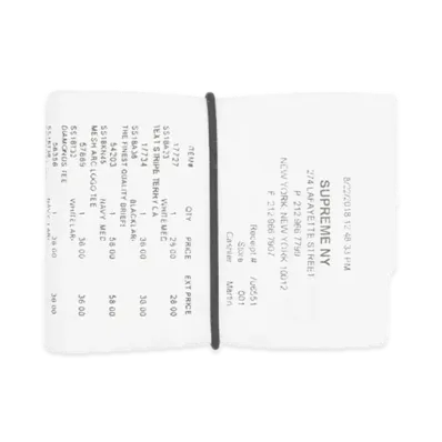 Supreme x MM6 Maison Margiela Receipt Wallet "White"