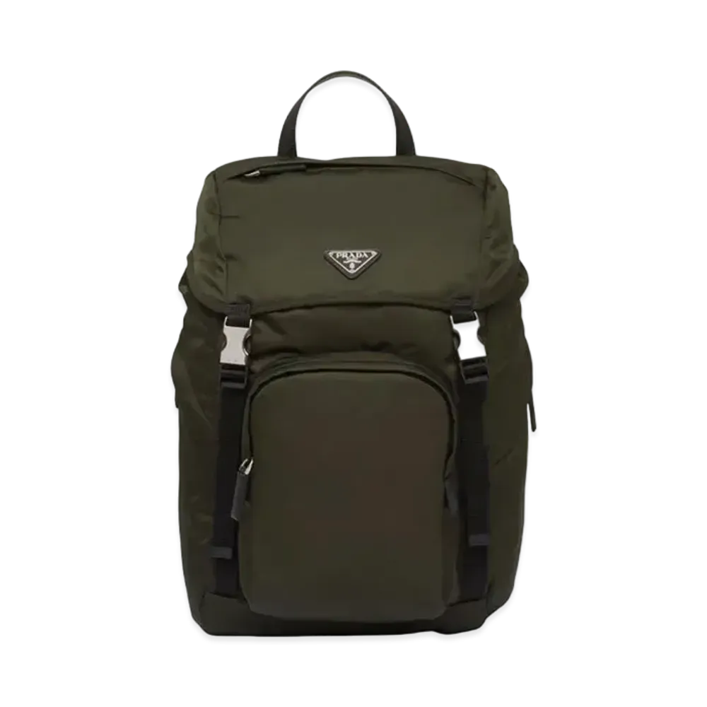 PRADA Re-Nylon Saffiano Leather Backpack Tundra "Black"