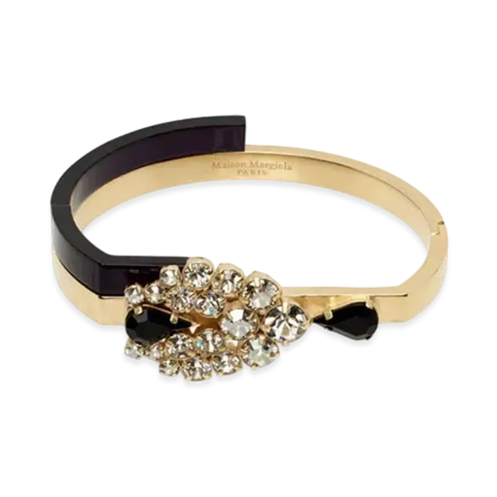 Maison Margiela Rhinestone Bracelet "Black/Gold"