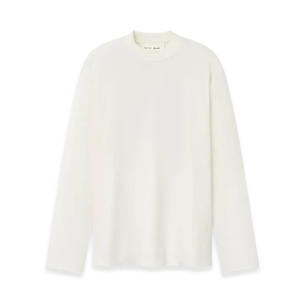 FEAR OF GOD ESSENTIALS Women's Tri-Blend Classic Fit Long Sleeve Tee "Ivory"