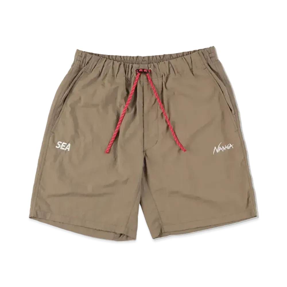WIND AND SEA x NANGA NYLON TUSSER SHORTS "Mocha "