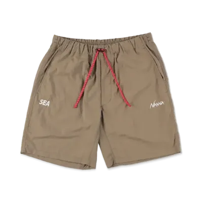 WIND AND SEA x NANGA NYLON TUSSER SHORTS "Mocha "