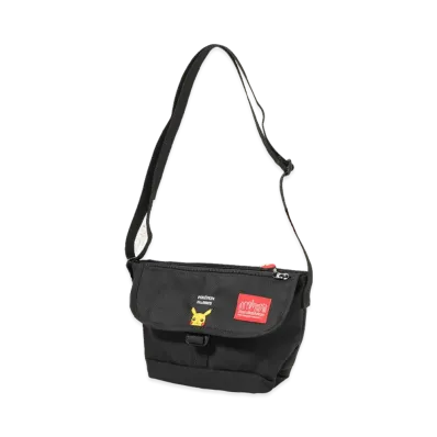 Manhattan Portage x Pokemon Nylon Messenger Bag Flap Zipper Pocket Pikachu "Black"
