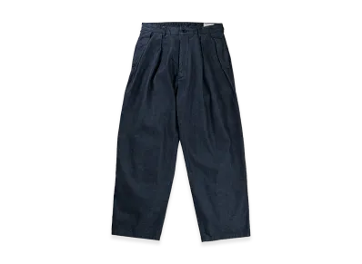 GDC x FULLCOUNT Big Denim Tuck Trousers "Indigo Blue"