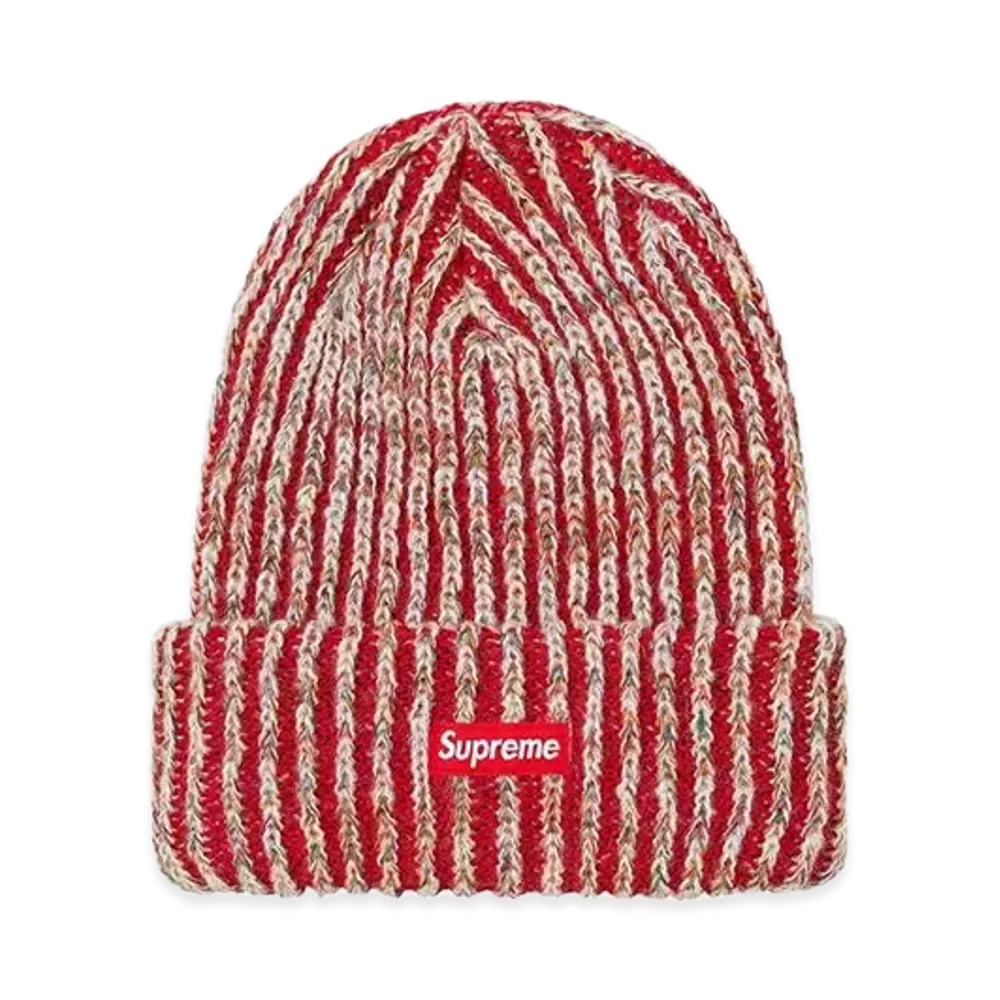 Supreme Rainbow Knit Loose Gauge Beanie "Red" (20FW)