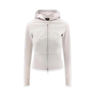 BALENCIAGA Women's Cotton Sweatshirt with Hood "White"