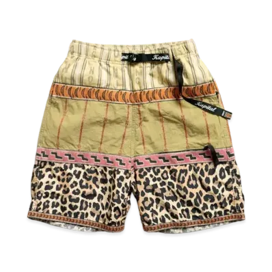 KAPITAL CRAZY PATCHWORK ECO BAKA SHORT PANTS 2021 "Light Khaki"