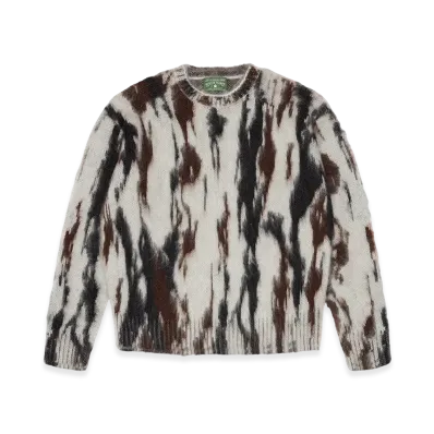 DENIM TEARS Camo Mohair Crewneck "White"