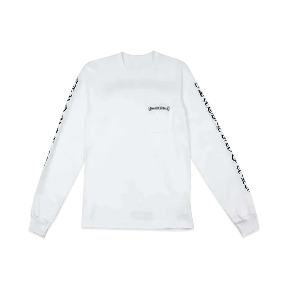 Chrome Hearts Scroll Logo L/S T-Shirt "White"