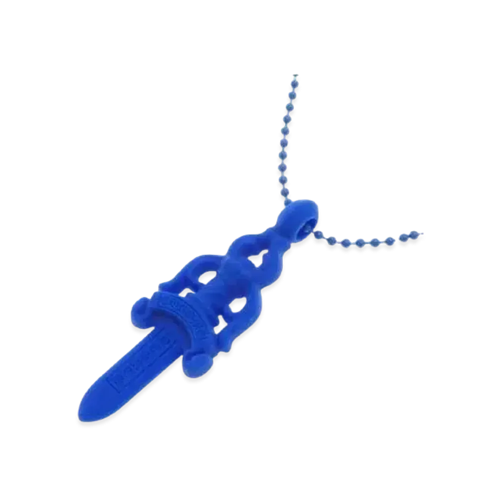 Chrome Hearts Rubber Large Dagger Silicon Necklace "Blue"