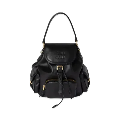 MIUMIU Leather Backpack "Black"