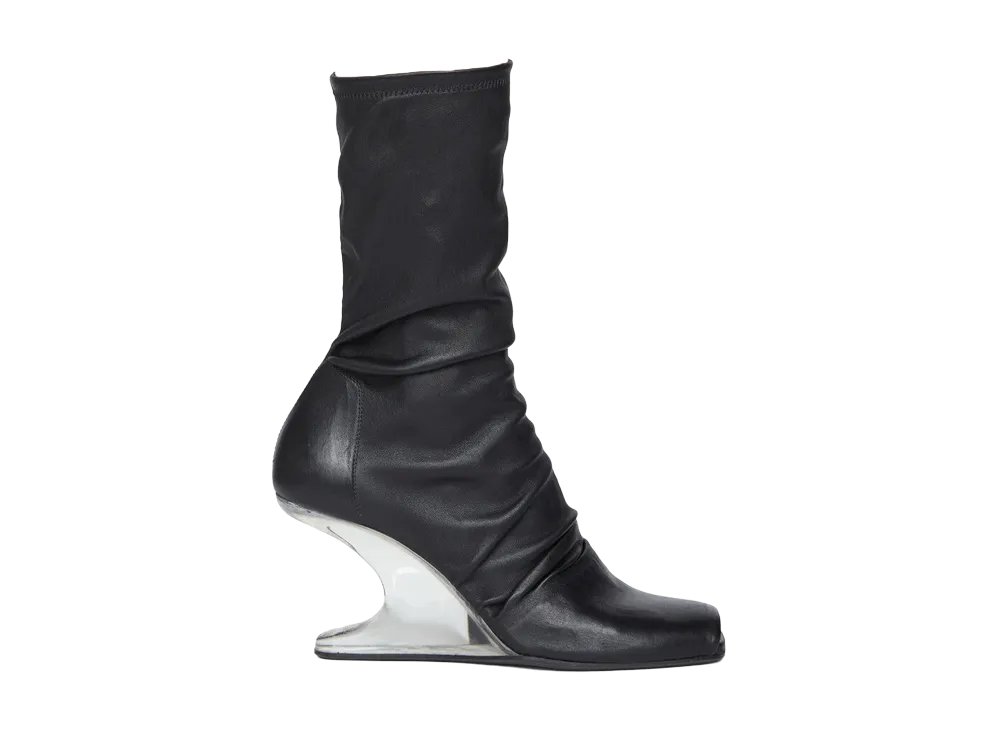 Rick Owens Women's Cantilever 8 Boot "Black/Clear"